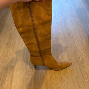 Elegant Tan Heeled Boots for Women